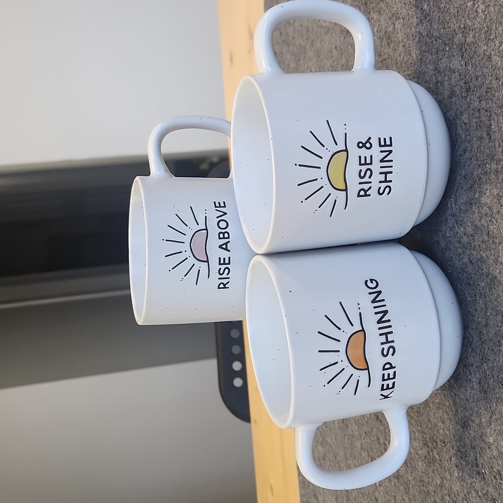 Set of 3 Sheffield Home Rise & Shine Ceramic Cups Mugs - Picture 9 of 17